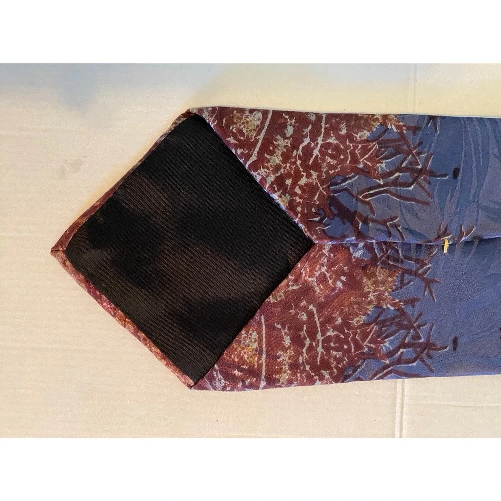 Endangered Species Mens Silk Tie Blue Purple Dolphin Ocean Nature Marine Life